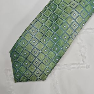 Perry Ellis Portfolio Green Geometric Tie